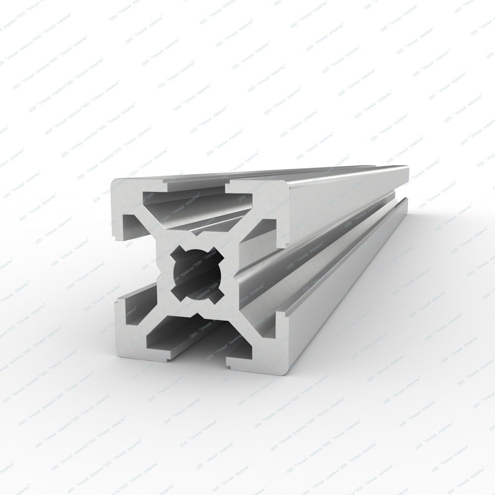 Алюминиевый конструкционный профиль 20х20 без покрытия