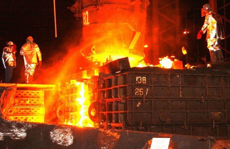 Steel production projected in India