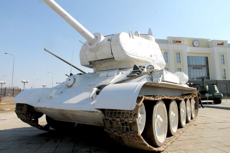 The line of T-34 tanks in the Museum of military equipment has been replenished with a rare exhibit