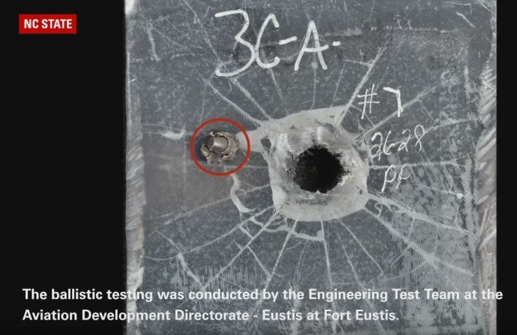 Scientists have shown a steel foam that stops a 50 caliber projectile (Video)