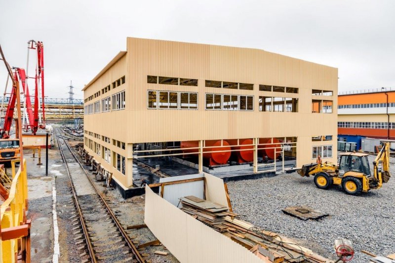 JSC "Uralelectromed" has built the foundation and frame of a new warehouse for sulfuric acid