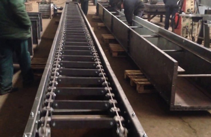 Скребковий конвеєр в промисловості