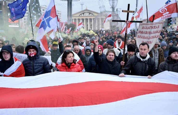 AFP: In Minsk to protest against the Union with Russia came about 1000 people