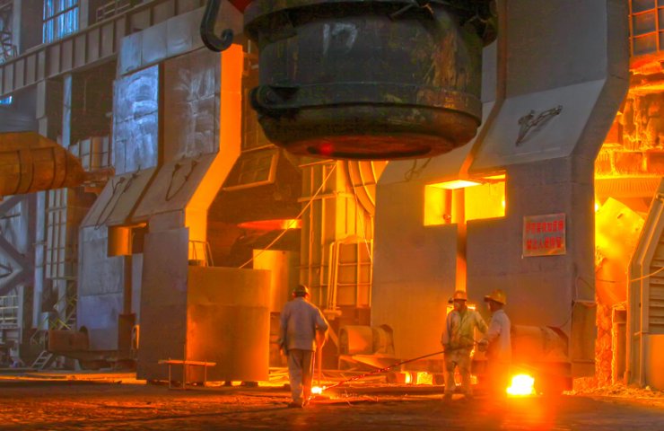 За попередніми даними виробництво сталі в Україні в 2019 році впала на 1,3%