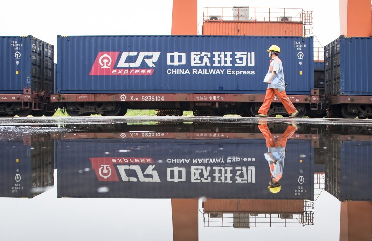По территории Украины прошел первый контейнерный поезд из Китая в ЕС