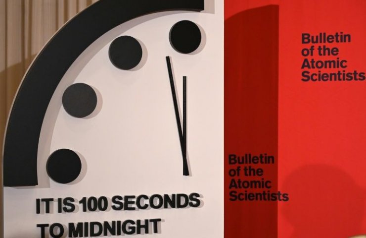 The hands on the clock "doomsday" shifted to 20 seconds closer to midnight