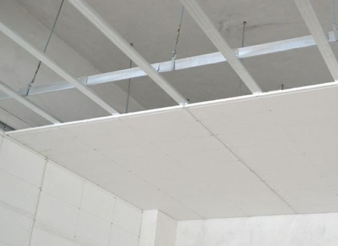 Direct ceiling suspension for drywall