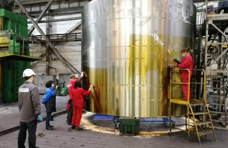 На заводі «Енергомашспецсталь» пройшла приймання обичайки корпусу реактора для АЕС «Тяньвань»