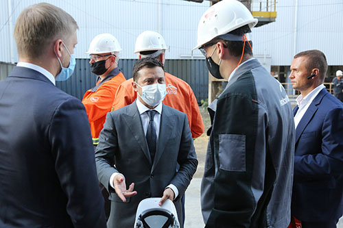 President of Ukraine Volodymyr Zelensky visited ArcelorMittal Kryvyi Rih for the first time