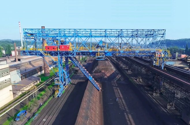 The new bucket-wheel reclaimer, designed and manufactured by TEHNOROS (St. Petersburg, Russia), was put into operation at Czech ironworks.