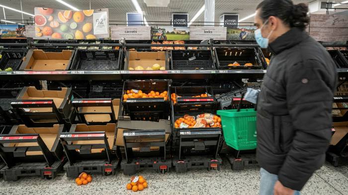 UK will face shortage of fresh food in the coming days