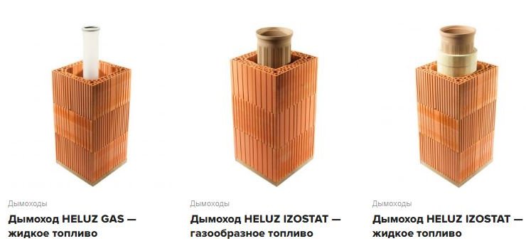 Ceramic chimneys Heluz