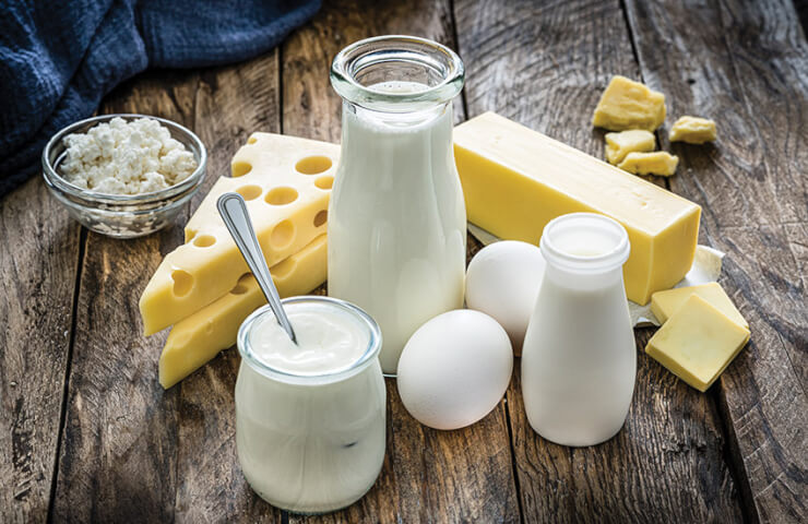 Natural butter and other dairy products from the manufacturer