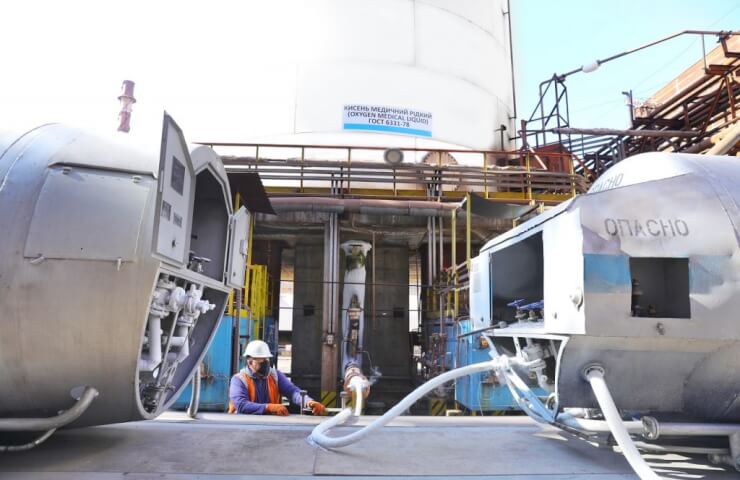 «Запорожсталь» Группы Метинвест в 2021 году передал больницам Украины более 4400 тонн медицинского кислорода