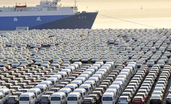 Експорт автомобілів з Китаю перевищив 2 мільйони одиниць у 2021 році