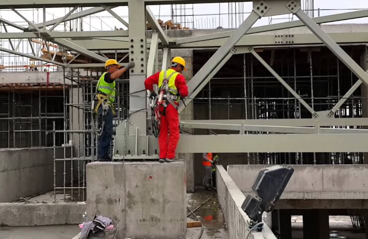 Full cycle of manufacturing and installation of building metal structures