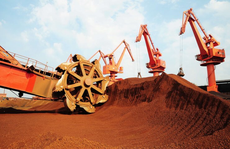 Exchange prices for iron ore and steel fall sharply due to events in China