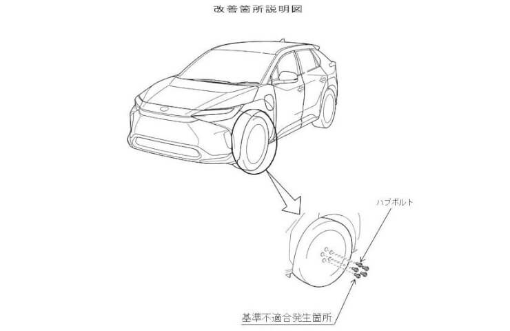 Toyota відкликає всі випущені цього року електромобілі через те, що у них можуть відвалитися колеса