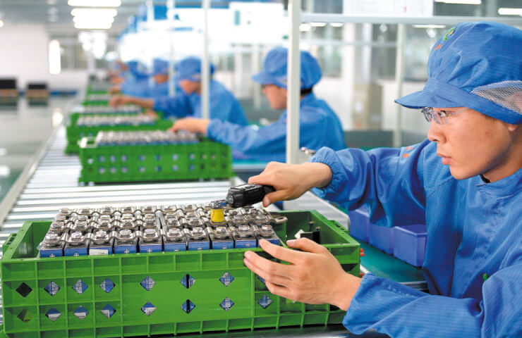 Battery output in China rose significantly in August