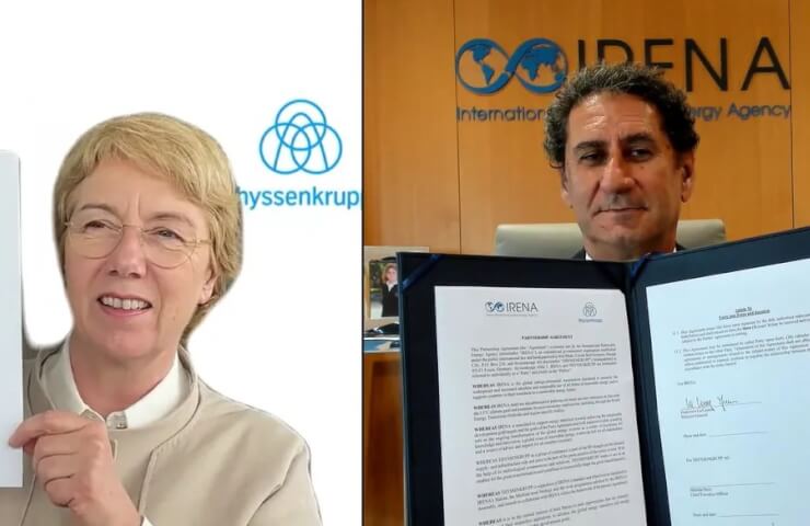 International Renewable Energy Agency and thyssenkrupp sign partnership agreement