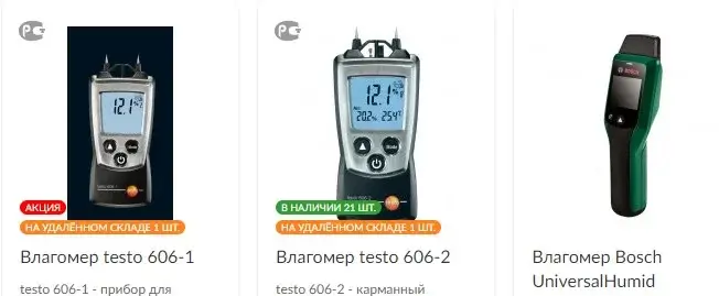Moisture meters: features of the choice of models
