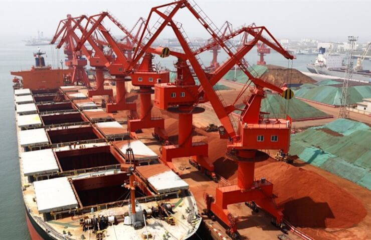 Импорт железной руды в Китай вырос на 6,9% за первые семь месяцев 2023 года