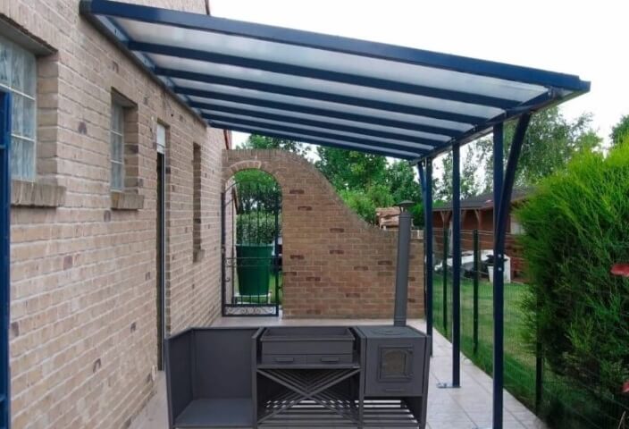 Protection and Beauty: canopies over the porch from Metal Wares