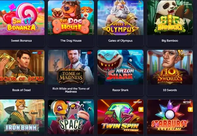 Slots on the official website of Stard Casino