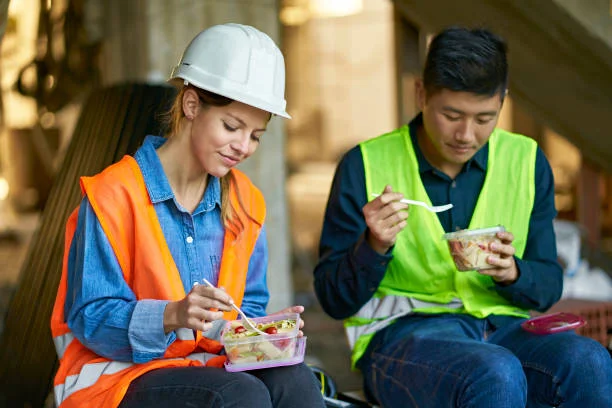 Organizing meals at a construction site