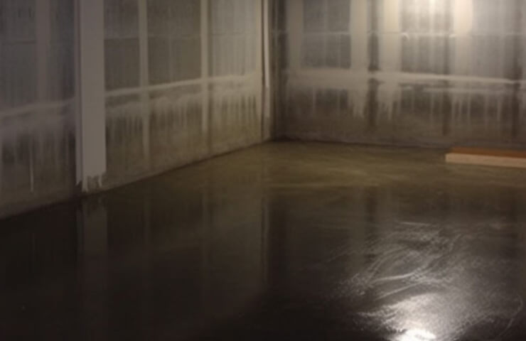 Professional waterproofing of basement walls