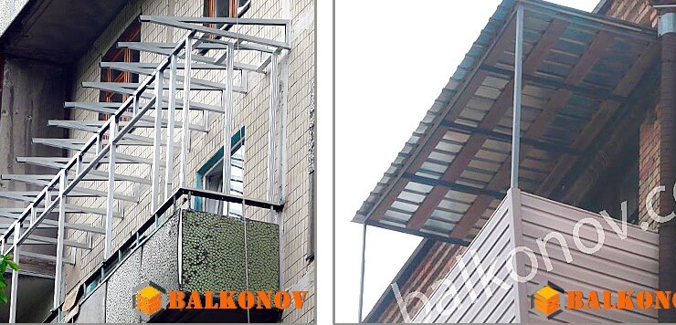 What is the installation of a roof, awnings and canopies for a balcony?