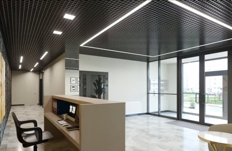 Metal suspended ceilings: structural features, types and technical characteristics