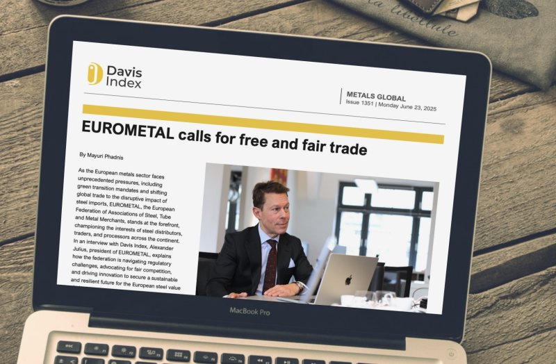 EUROMETAL висвітлює проблеми сталеливарної промисловості в інтерв'ю Davis Index