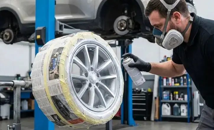 Spray painting discs: fast and inexpensive