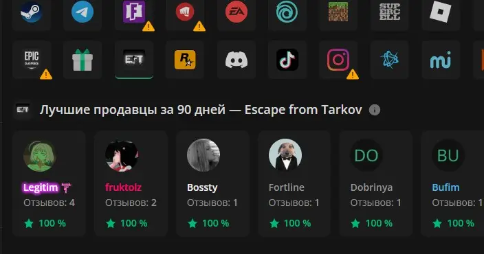 Аккаунты для Эскейп Фром Тарков